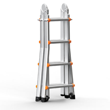 Telescoping A-Frame Ladder, 13 Ft Aluminum, 330 Lb