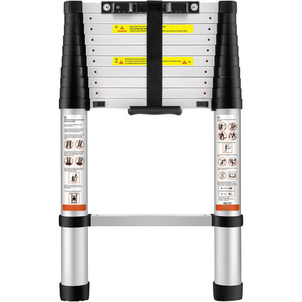 Telescoping Ladder 10.5 ft Aluminum, 375 lb, Non-Slip