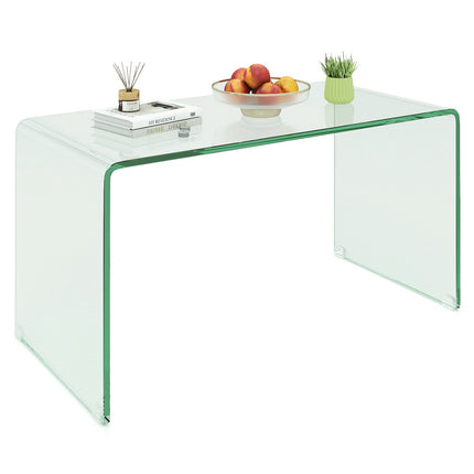 Tempered Glass U-Shaped Coffee Table – 81.5 x 42 x 40 cm