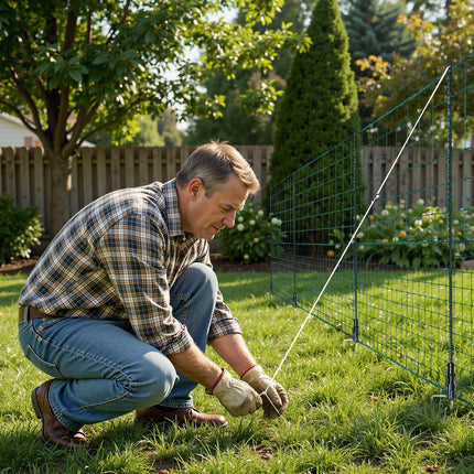 Temporary Fence Kit, 1.05 x 50 m PE Mesh with Posts