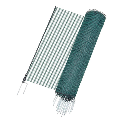 Temporary Plastic Mesh Fence Kit 0.9 x 25 m, 15 Posts, Stakes