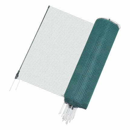Temporary Plastic Mesh Fence with Posts, 0.9 x 50m