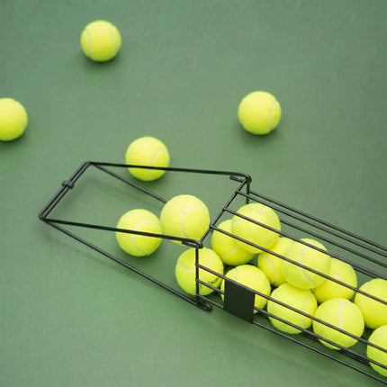 Tennis Ball Basket, Black Metal, Fold-Down Handles