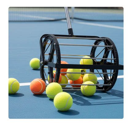 Tennis Ball Retriever Roller, Metal Telescopic Handle