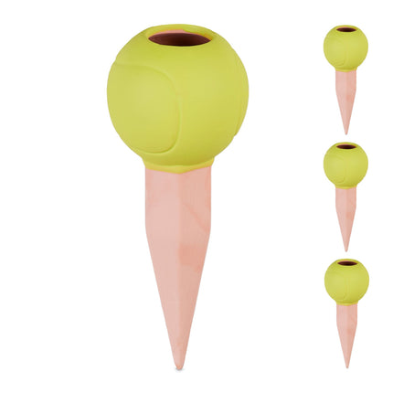 Tennis ball in clay cone with 4 sets