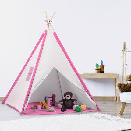 Tepee play tent with floor mat
