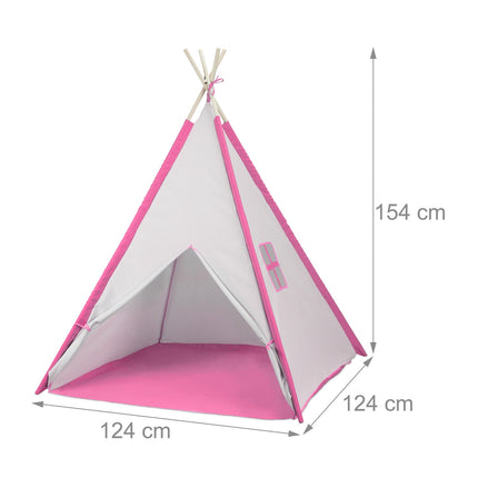 Tepee play tent with floor mat