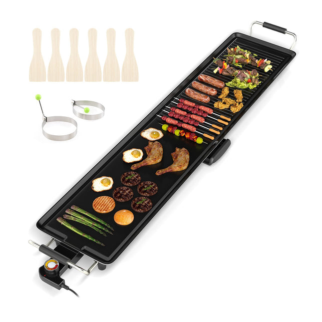 Teppanyaki Grill 1800W, Non-Stick, Adjustable Temp, 100cm