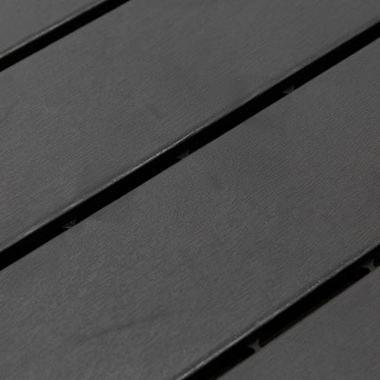 Black Plastic Balcony & Patio Click Plates, Set of 9, 30x30 cm
