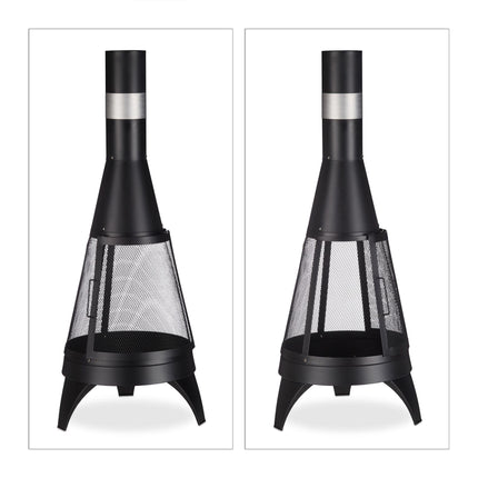 Terrace stove with spark protection