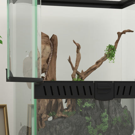 Glass terrarium for reptiles, escape-proof, 120L, 45x45x60cm