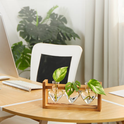 Test tube vase with stand