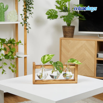 Test tube vase with stand
