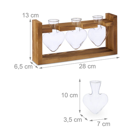 Test tube vase with stand
