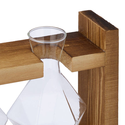 Test tube vase with stand