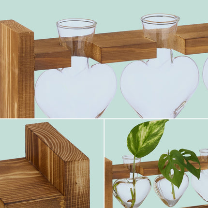 Test tube vase with stand