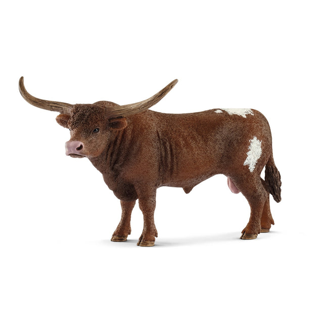 Texas Longhorn Bull Figurine, Realistic Design, 6-Inch Size