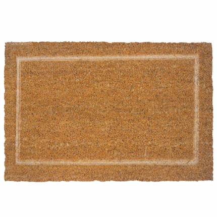 Textured Coir Doormat, 60x40 cm, Natural Fiber