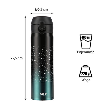 Thermal Cup, Stainless Steel, 11 oz, Sea Blue