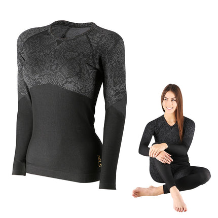 Thermoactive Black Top for Women, Size S/M