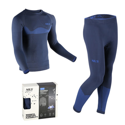 Thermoactive Men's Underwear Set, Blue, S/M
