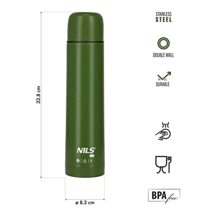 Thermos 1000 ml Green – Insulated Travel Flask