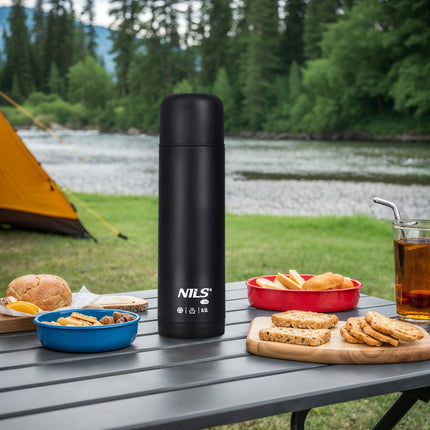 Thermos 500ml Black – Insulated Travel Flask