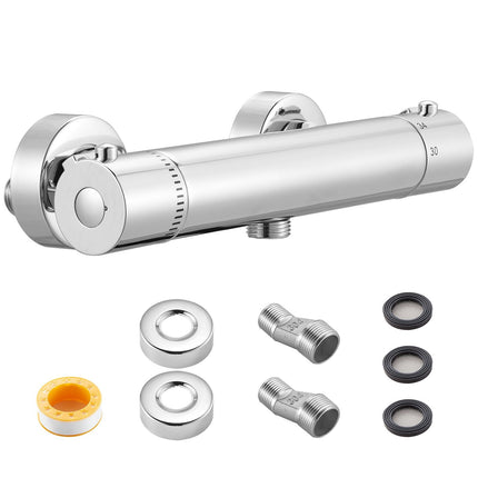 Thermostatic Shower Valve, 38C Lock, Brass, G1/2