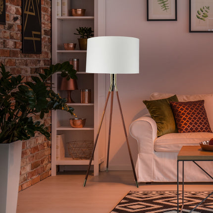 Three-legged floor lamp