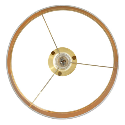 Three-legged floor lamp in white & gold