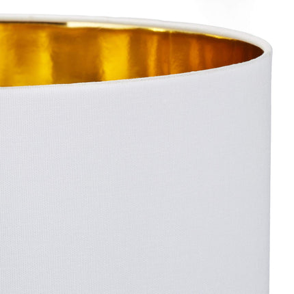 Three-legged floor lamp in white & gold