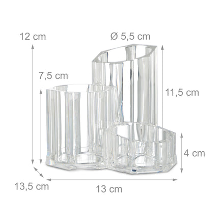 Three-piece brush holder