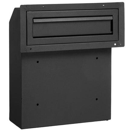 Through-The-Door Key Drop Box, Steel Combo Lock, Black