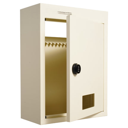 Through-the-Wall Mailbox, Steel, Combination Lock, Beige