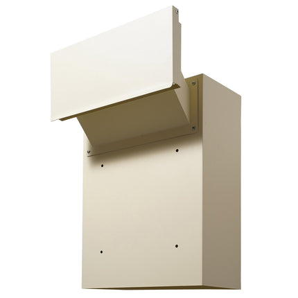 Through-the-Wall Mailbox, Steel, Combination Lock, Beige