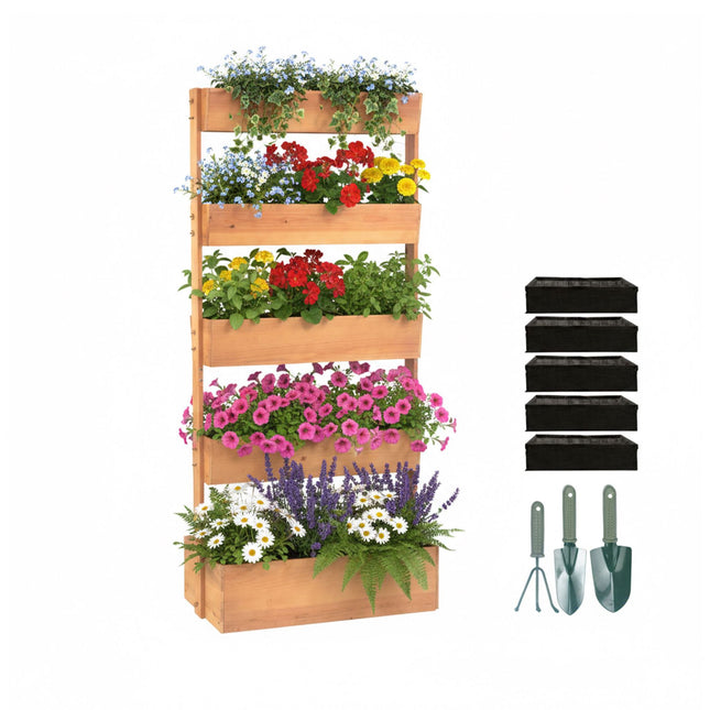 Tiered Planter with Boxes for Herbs & Vegetables