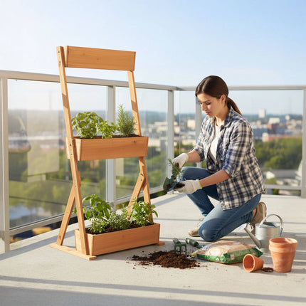 Tiered Planter with Boxes for Herbs & Vegetables