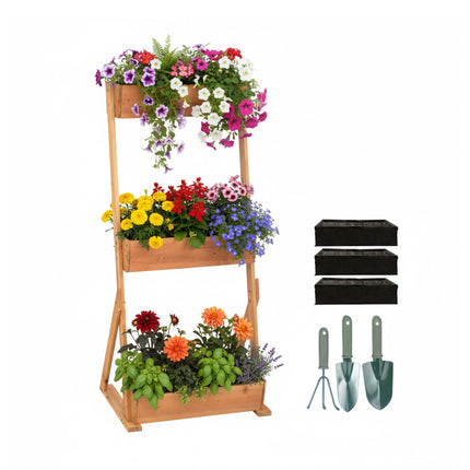 Tiered Planter with Boxes for Herbs & Vegetables