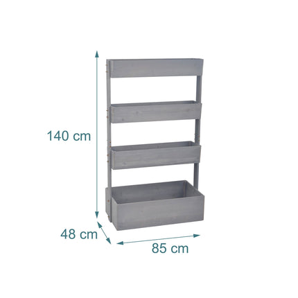 Tiered Planter with Boxes for Herbs, Vegetables, Flowers