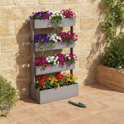 Tiered Planter with Boxes for Herbs, Vegetables, Flowers
