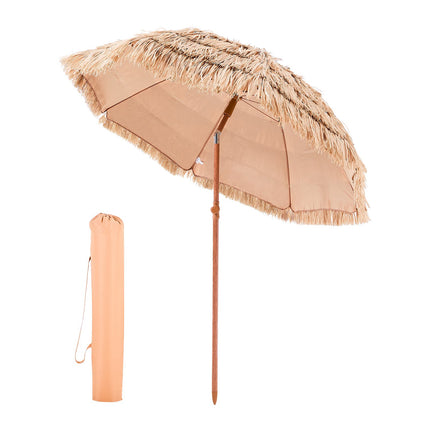 Tiki Thatched Patio Umbrella 6.5 Ft, Tilt, 8 Ribs