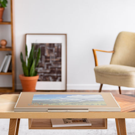 Tilting puzzle board with 4 compartments