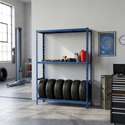 Tire Rack, Steel 2-Shelf, Adjustable Spacing