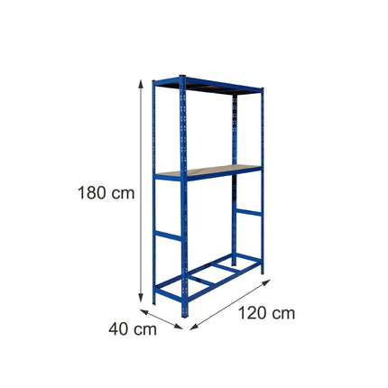 Tire Rack, Steel 2-Shelf, Adjustable Spacing