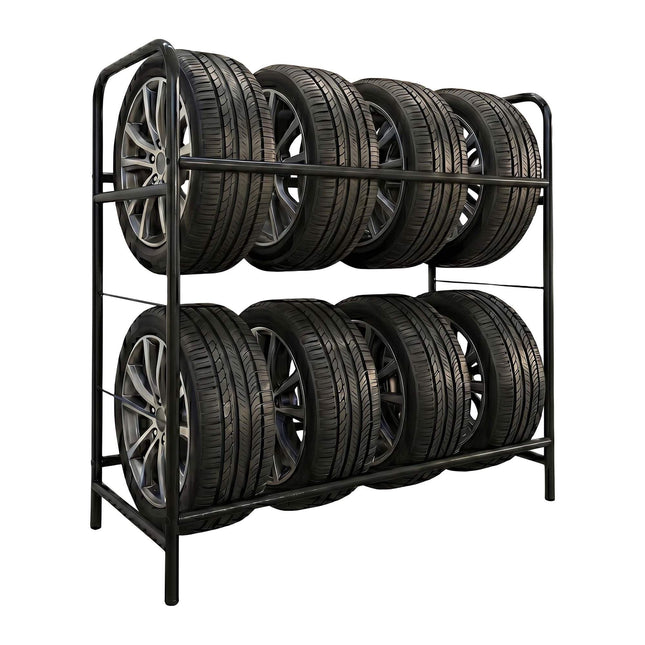 Tire Rack, Sturdy Steel Storage With Floor-Protecting Feet