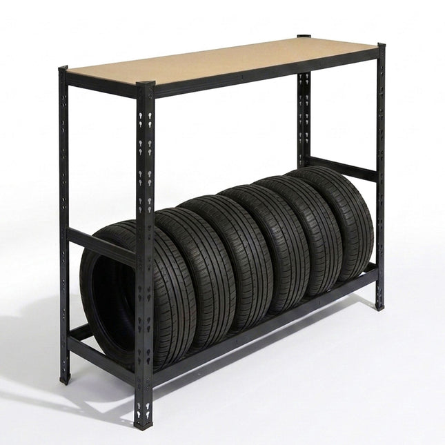 Tire Rack With Adjustable Shelves, Steel Garage Storage