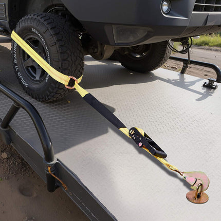 Tire-Style Wheel Chock Tie-Down Kit, 3333 lb WLL