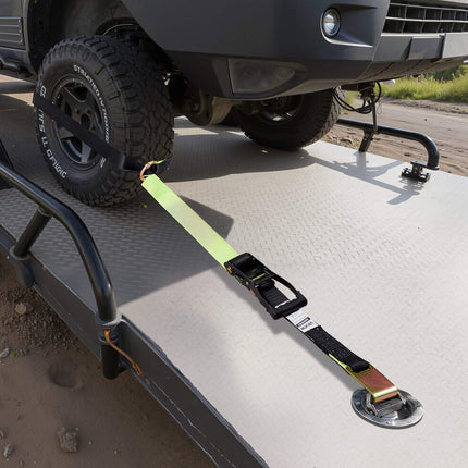 Tire Tie-Down Strap Kit, Flat Hooks, 2 In x 120 In