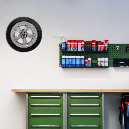 Tire holder for wall mounting in a set of 4