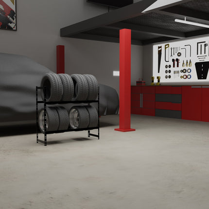 Tire rack for 8 wheels